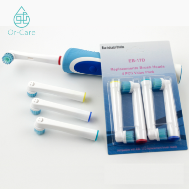 Confezione da 4 teste di spazzola da denti di ricambio in setole morbide genuine per Oral-B (1)