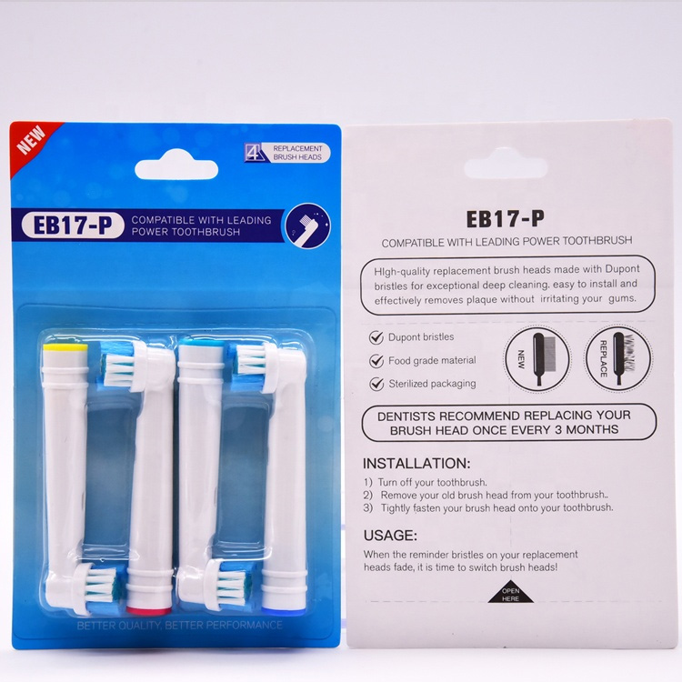 Szabadalmaztatott EB17-P hordozható 360 fokos elektromos fogkefe cserefejek (2)