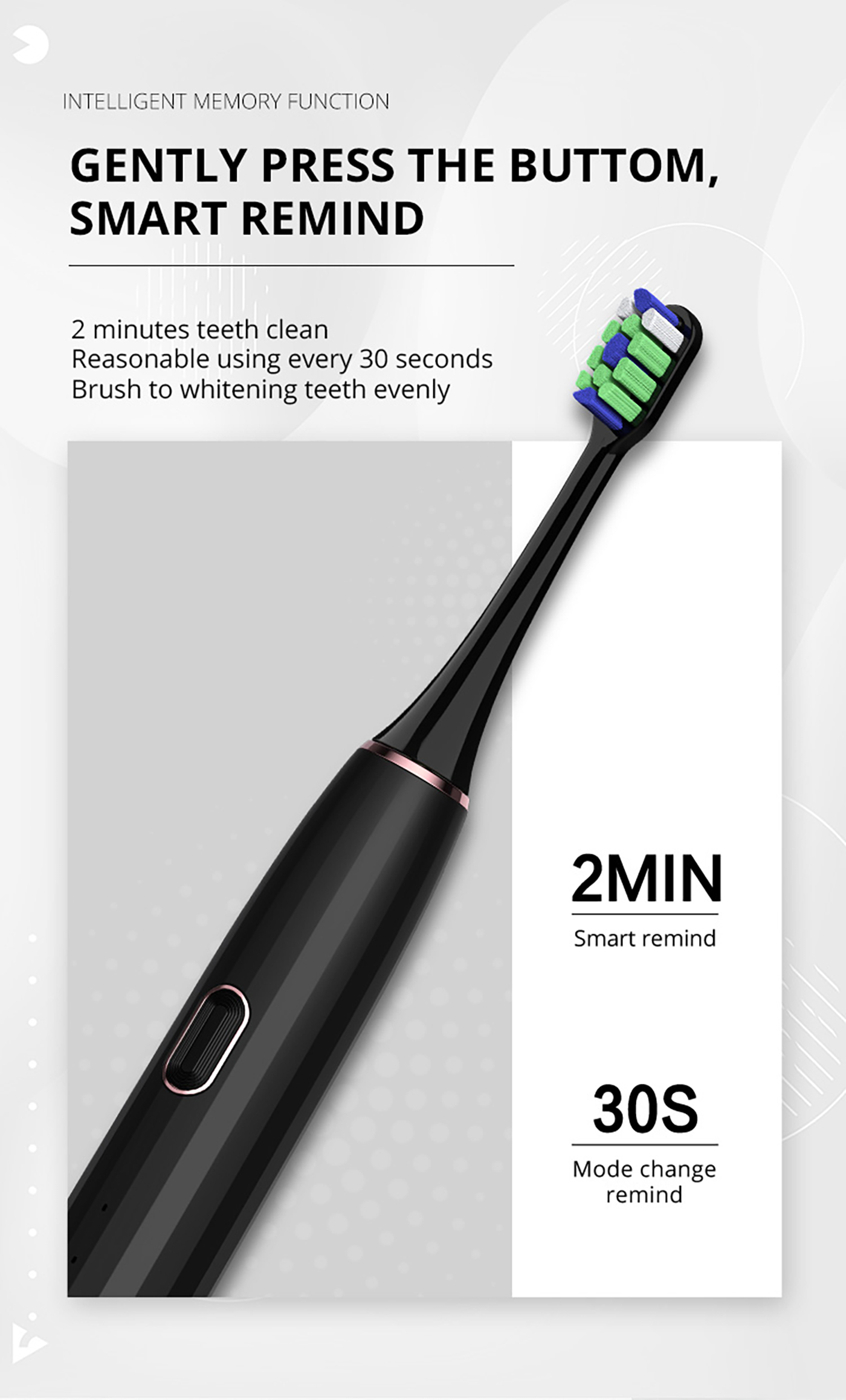 Osunwon Aṣa Adani Gbigba agbara Sonic Electric Toothbrush (7)