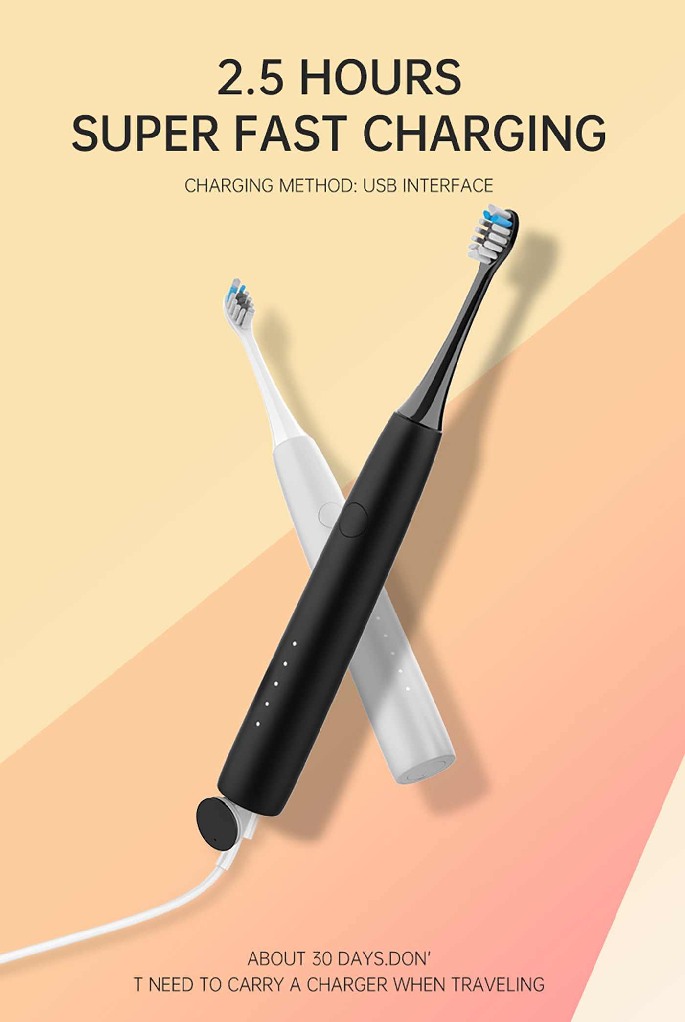 Portable Rechargeable Ultrasonic Electric Toothbrush (4)