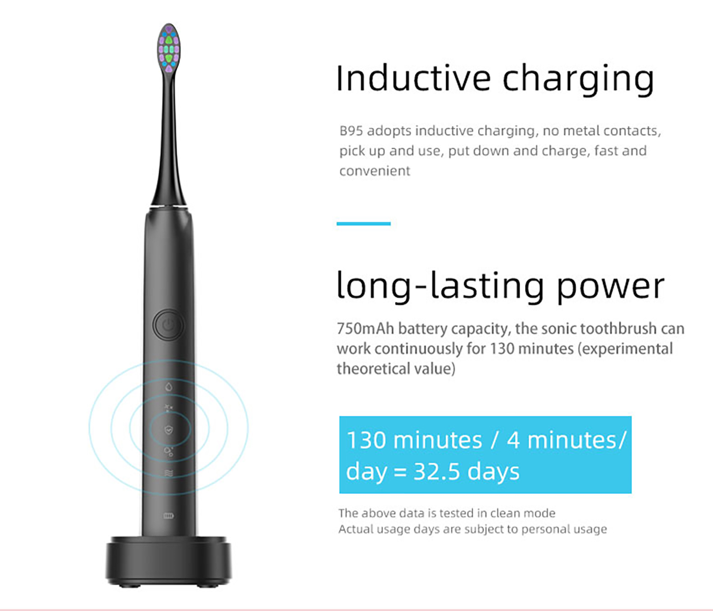 Wholesale Customized Rechargeable Sonic Adult Electric Toothbrush  (3)